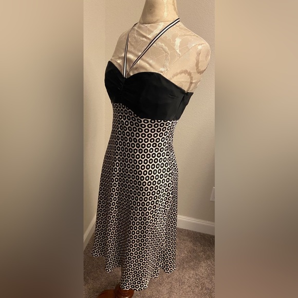 Laundry by Shelli Segal Silk Strapless Evening Cocktail Party Dress Retro Size 8 - Picture 3 of 8